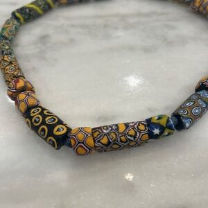 Vintage African Trade Beads Venetian Glass Millefiori Necklace